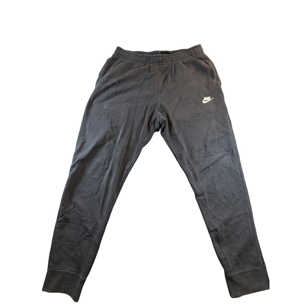 Nike Sportswear Club Fleece Joggers Black Sweatpants Mens Large Embroidered Logo